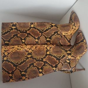 Steve Madden Kinga Tall Yellow Snakeskin Boots